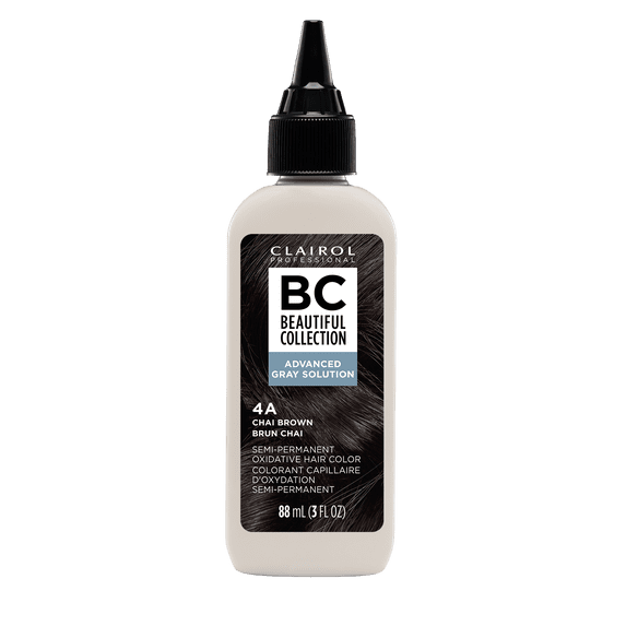 Clairol Professional Beautiful Collection Advanced Gray Solution Semi-Permanent Hair Color Crème 4A Chai Brown, 3.0 oz