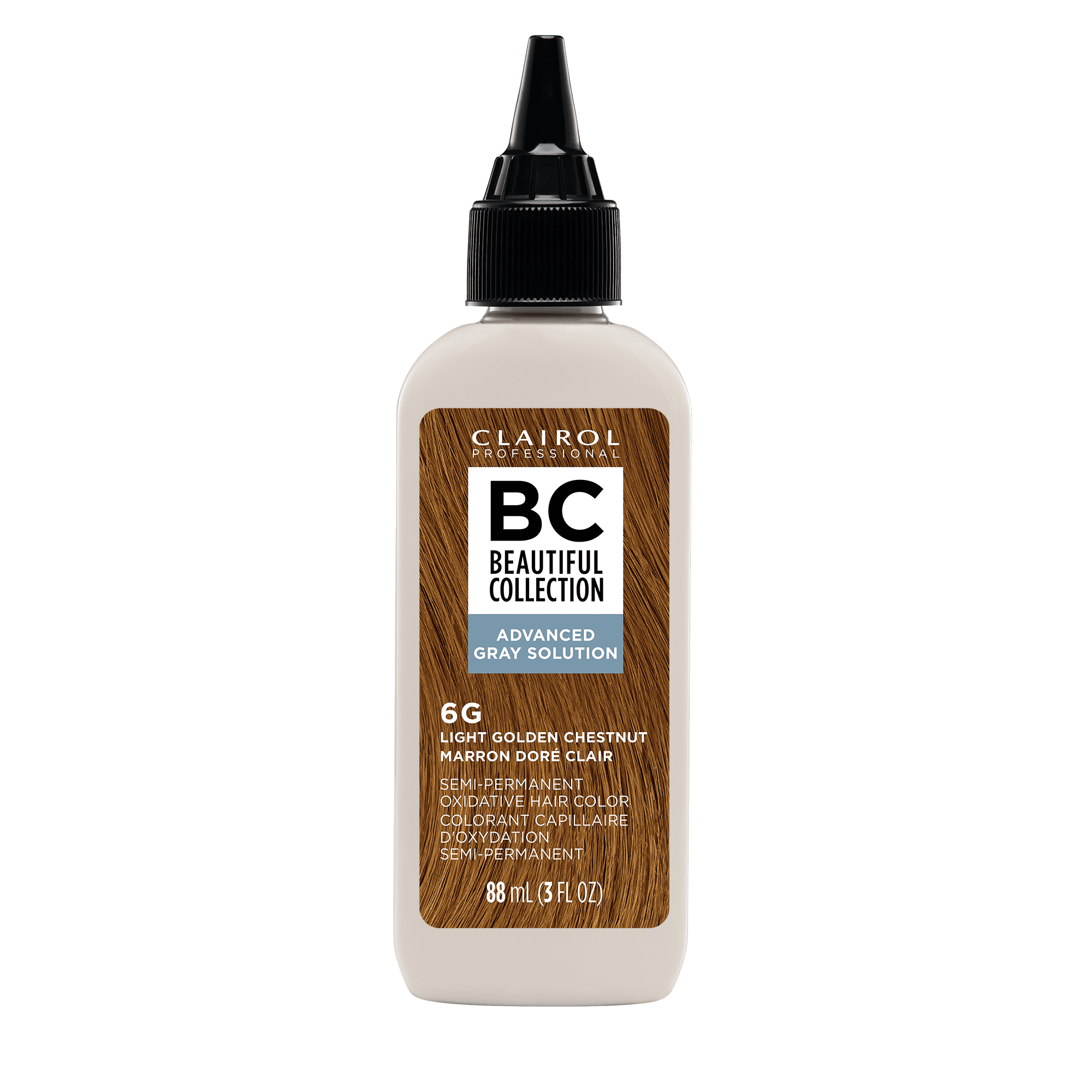 Clairol Professional Beautiful Collection Advanced Gray Solution Semi-Permanent Hair Color Crème 6G Light Golden Chestnut, 3.0 oz