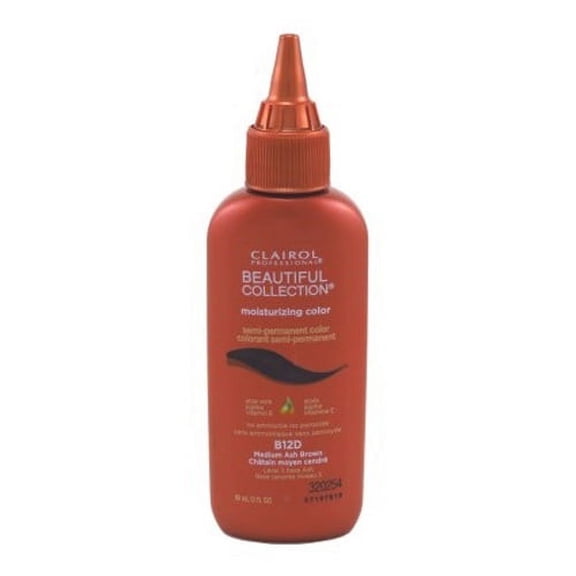 Clairol Professional Beautiful Collection, Medium Ash Brown B12D Hair Color, 3 Oz, 2 Pack