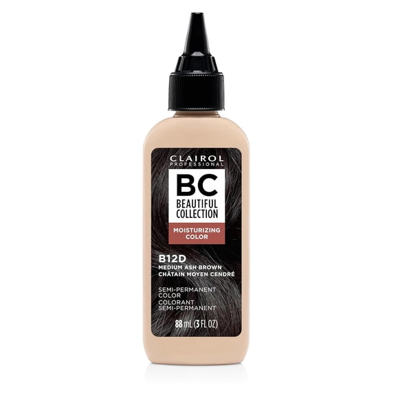 Clairol Professional Beautiful Collection, Medium Ash Brown B12D Hair Color, 3 oz