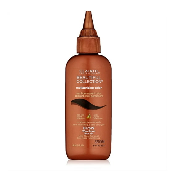 Clairol Professional Beautiful Collection Moisturizing Color B175W Wine Brown 3 oz,Pack of 6
