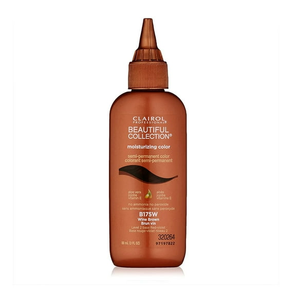 Clairol Professional Beautiful Collection Moisturizing Color B175W Wine Brown 3 oz,Pack of 6