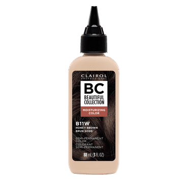 Clairol Professional Beautiful Collection Moisturizing Color Semi-Permanent Hair Color Crème 11W Honey Brown, 3.0 oz
