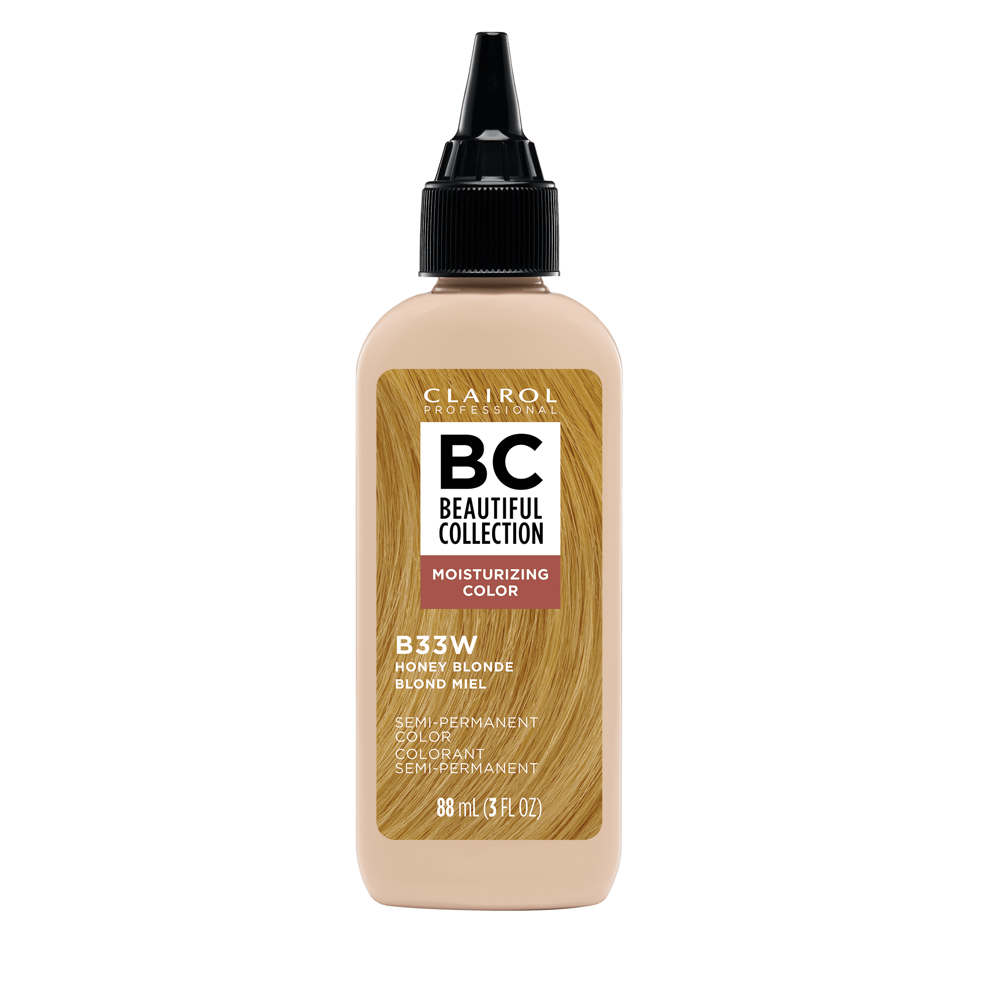 Clairol Professional Beautiful Collection Moisturizing Color Semi-Permanent Hair Color Crème B33W - Honey Blonde, 3.0 oz