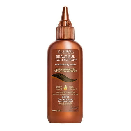 Clairol Professional Beautiful Collection Semi Permanent Hair Color B15W Dark Warm Brown, 3 Oz
