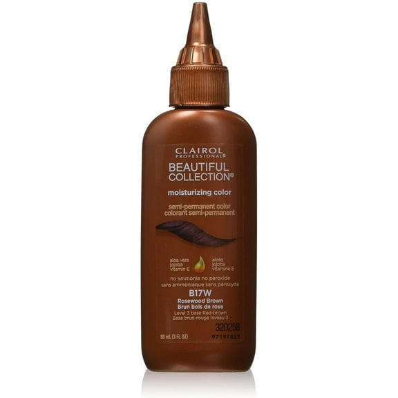 Clairol Professional Beautiful Collection Semi-Permanent Hair Color, Rosewood Brown [B17W] 3 oz