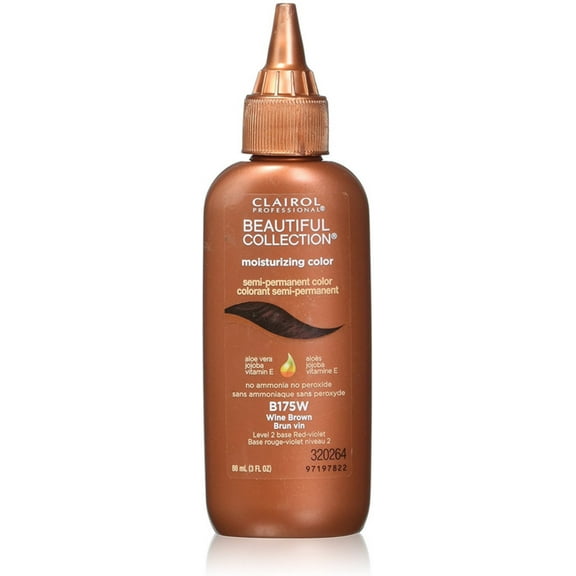 Clairol Professional Beautiful Collection Semi-Permanent Haircolor, Wine Brown [B175W] 3 oz