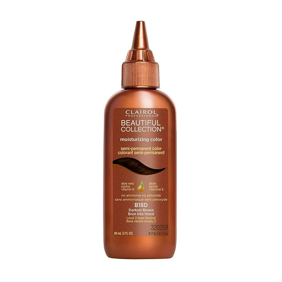 Clairol Professional Beautiful Collection Semi-Permanent - Moisturizing Color - B18D - Darkest Brown