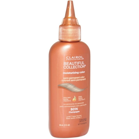 Clairol Professional Beautiful Collection Semi-permanent Hair Color, Champagne B01N, 3 oz (Pack of 4)