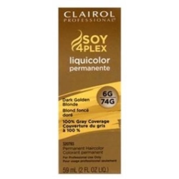 Clairol Professional Liquicolor 6G/74G Dark Golden Blonde, 2 oz (Pack of 6)