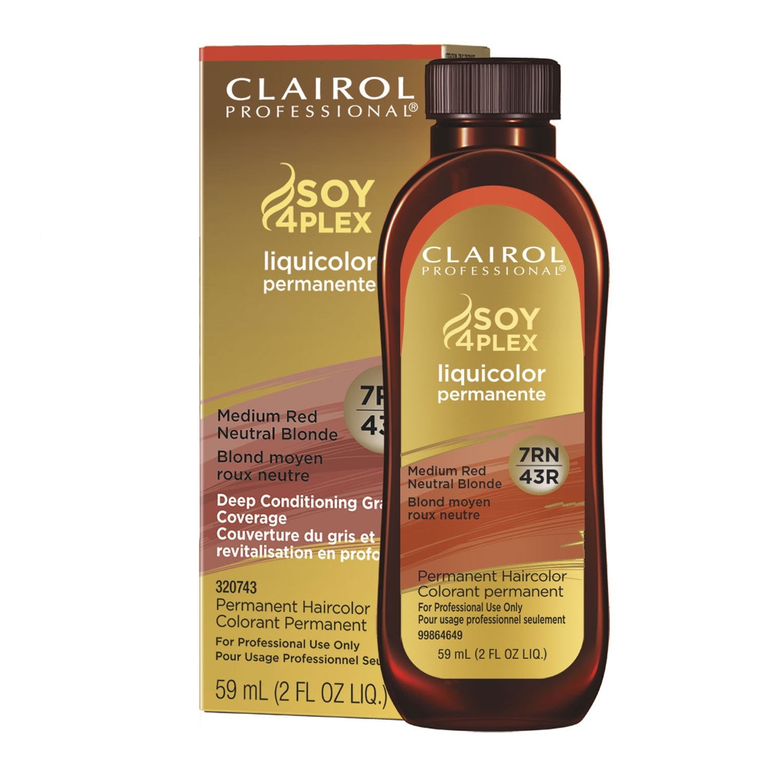 Clairol Professional Liquicolor 7RN/43R Medium Red Blonde, 2 Oz., Pack ...