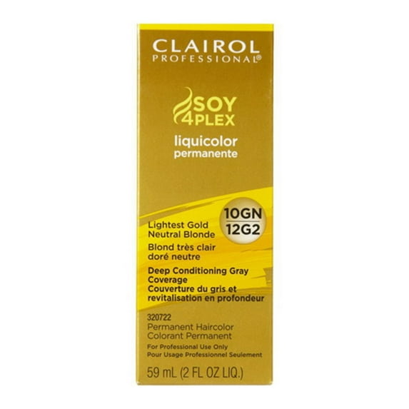 Clairol Professional Liquicolor Permanent Hair color, 10GN/12G2 Lightest Gold Neutral Blonde, 2 Oz, 2 Pack