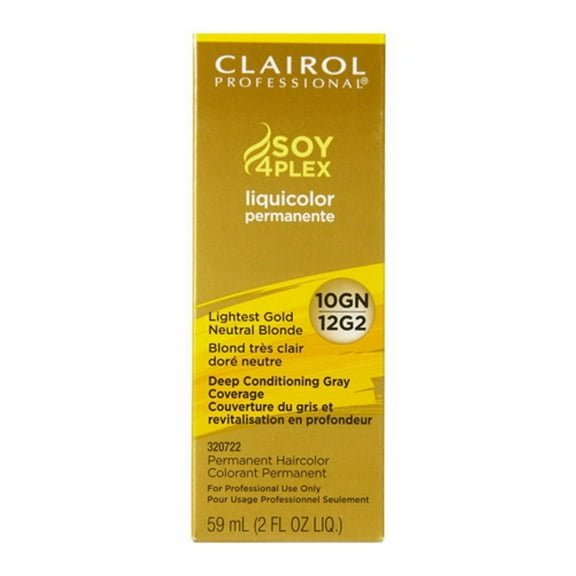 Clairol Professional Liquicolor Permanent Hair color, 10GN/12G2 Lightest Gold Neutral Blonde, 2 Oz, 2 Pack