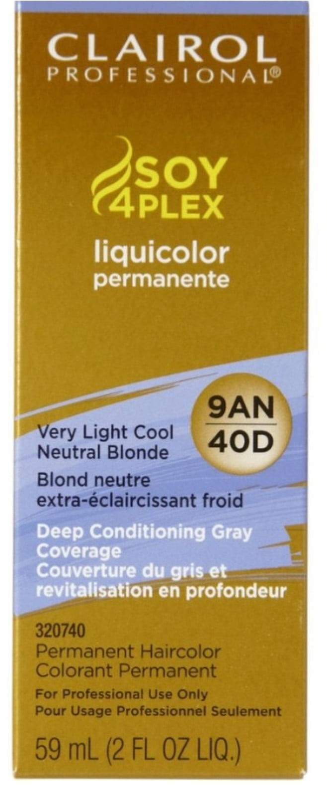 Clairol Professional Liquicolor Very Light Cool Neutral Blonde [9AN/40D] 2 oz (Pack of 3)