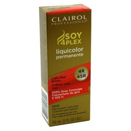 Clairol Professional Permanent 4R/45R Light Red Brown 2oz (Pack of 2)