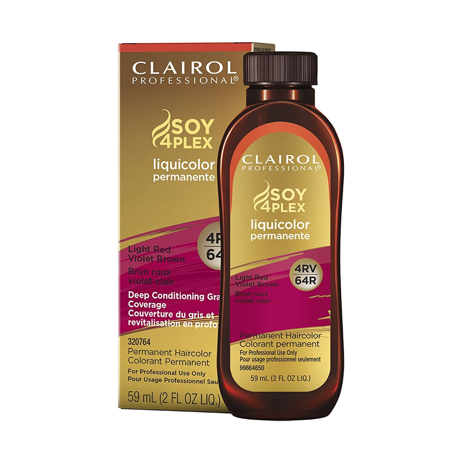 Clairol Professional Permanent Liquicolor for Dark Hair Color, 4rv