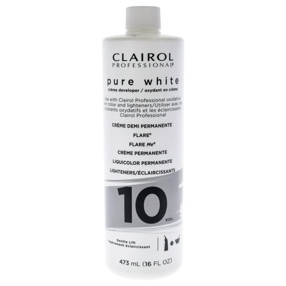 Clairol Professional Pure White 10 Gentle Lift Creme Developer, 16 oz