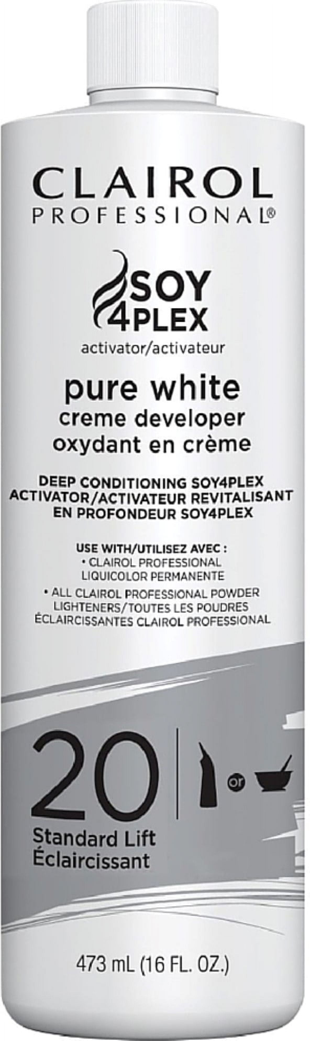 Clairol Professional Soy 4 Plex Hair Lightener Dye, Pure White