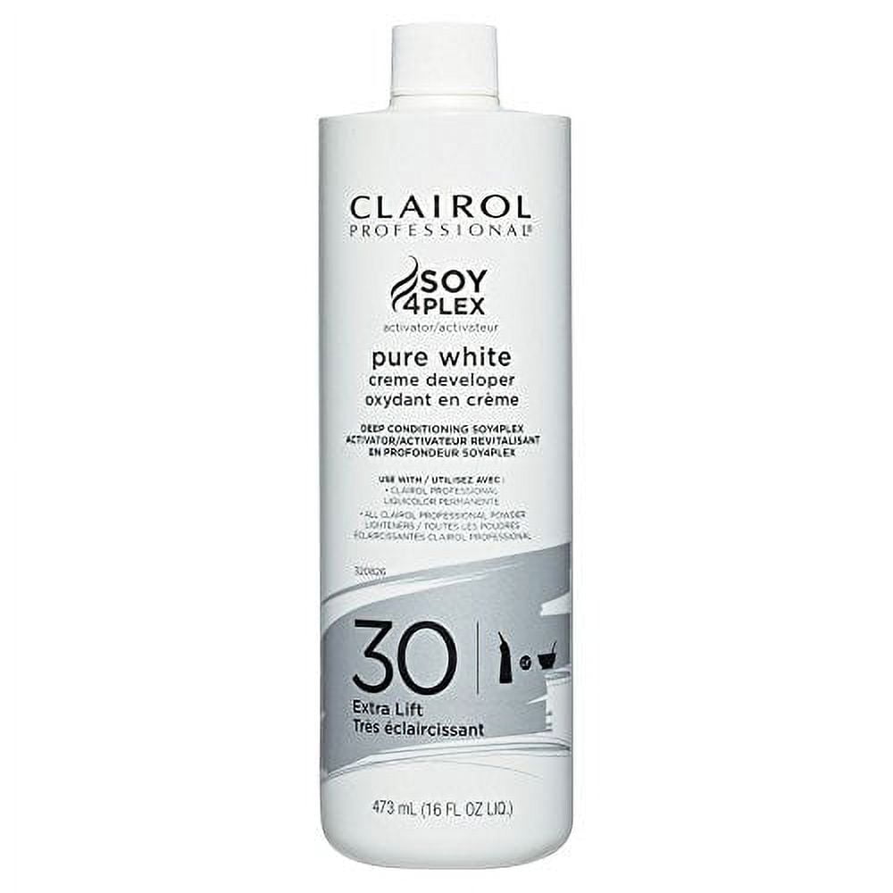 Clairol Professional Soy4plex Pure White Creme Hair Color Developer, 30