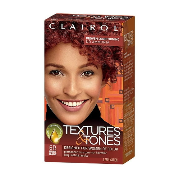 Clairol Professional Textures & Tones Hair Color Kit, #6R Ruby Rage, 1 Ea