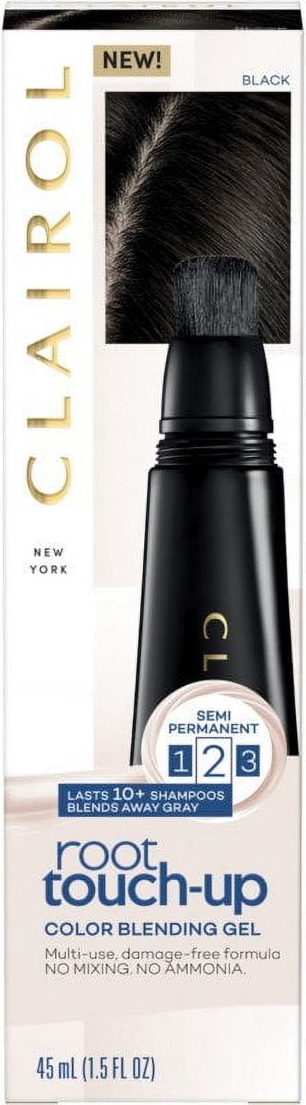 Clairol Root Touch-Up Hair Dye, Semi-Permanent Hair Color Blending Gel, 2 Black, 1.5 fl oz