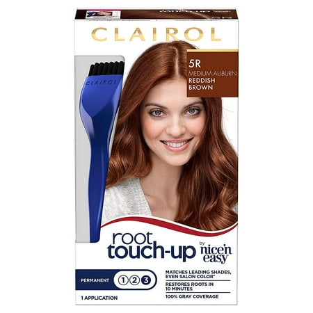 Clairol Root Touch-Up Permanent Hair Color Creme, 5R Medium Auburn, 1 Application, Hair Dye