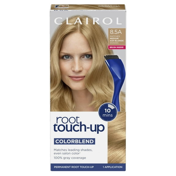 Clairol Root Touch-Up Nice'n Easy Permanent Hair Dye, 8.5A Medium Champagne Blonde, Hair Color, 1 Kt