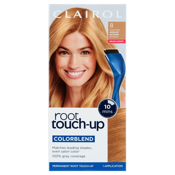 Clairol Root Touch-Up Nice'n Easy Permanent Hair Dye, 8 Medium Blonde, Hair Color, 1 Kt