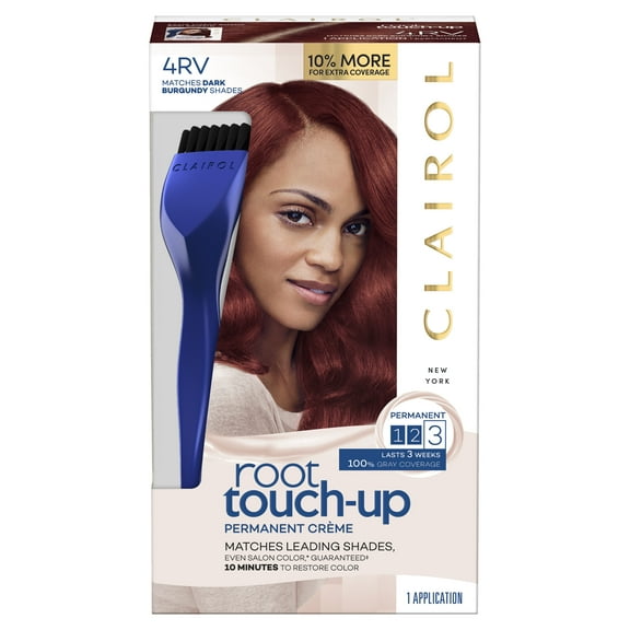 Clairol Root Touch-Up Permanent Hair Color Crème 4RV Dark Burgundy, 1 Application