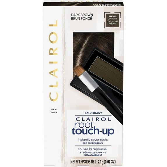 Clairol Root Touch-Up Temporary Hair Dye Powder, Hair Color, Dark Brown, 40-60 Applications