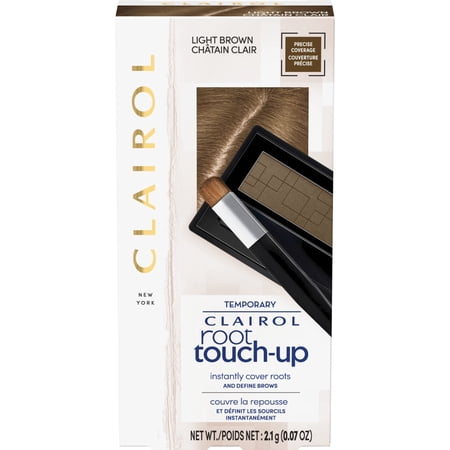 Clairol Root Touch-Up Temporary Hair Dye Powder, Hair Color, Light Brown, 40-60 Applications