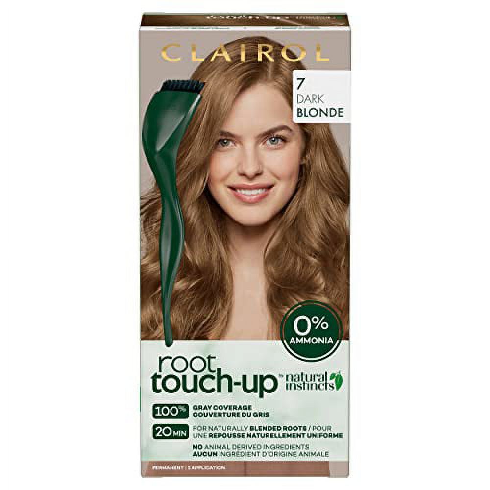 Clairol Root TouchUp by Natural Instincts Permanent Hair Dye, 7 Blonde