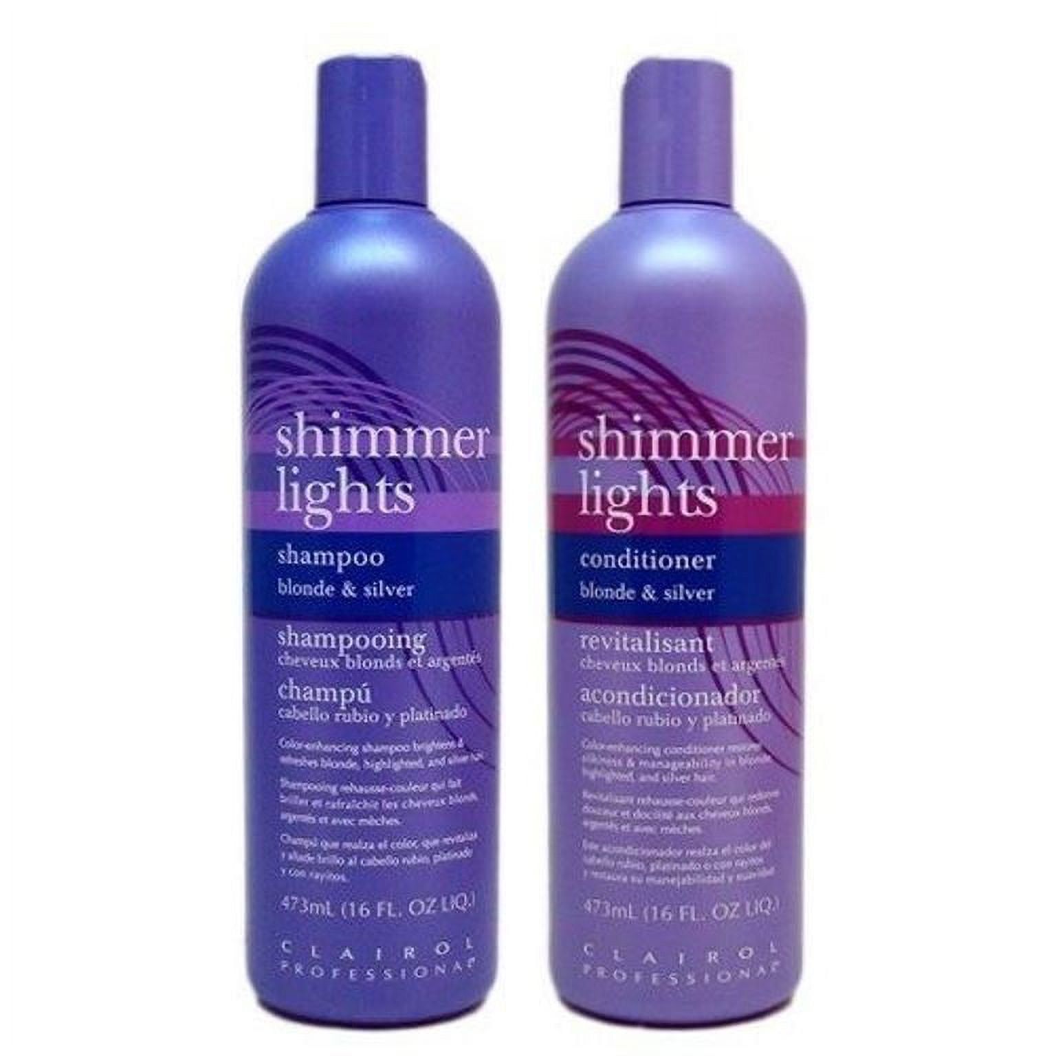 Clairol Shimmer Lights 16ounce Hair Wash Shampoo and Conditioner for
