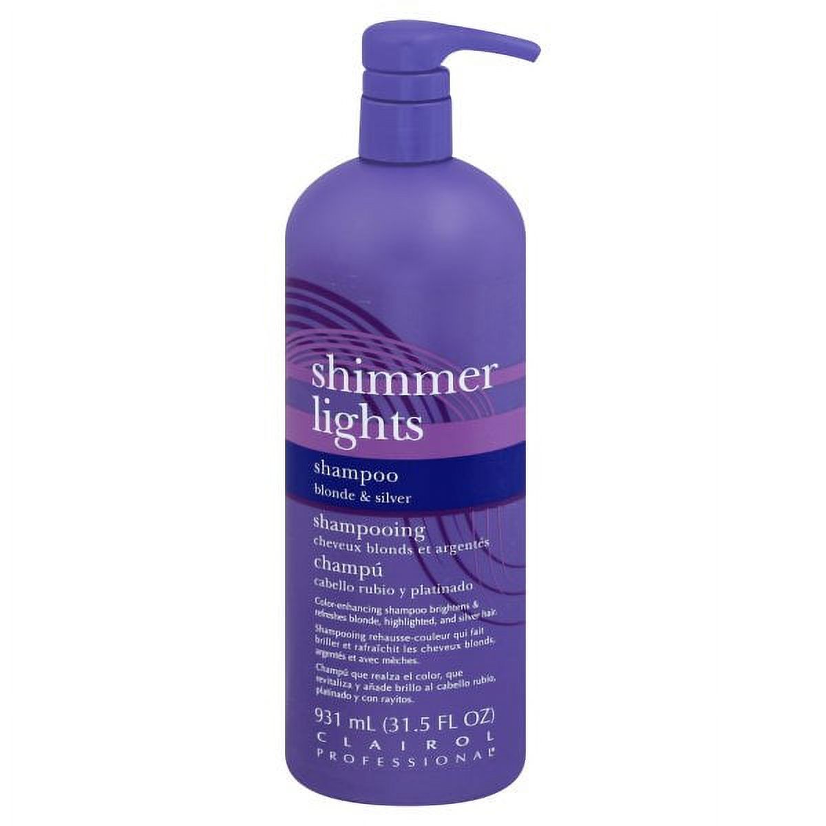 Clairol Shimmer Lights Shampoo for Blonde and Silver Hair, 31.5 Ounce
