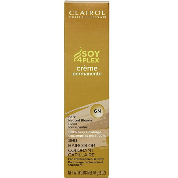 Clairol Soy4Plex Salon Hair Color DARK NEUTRAL BLONDE Creme 2oz HC-SPC6N