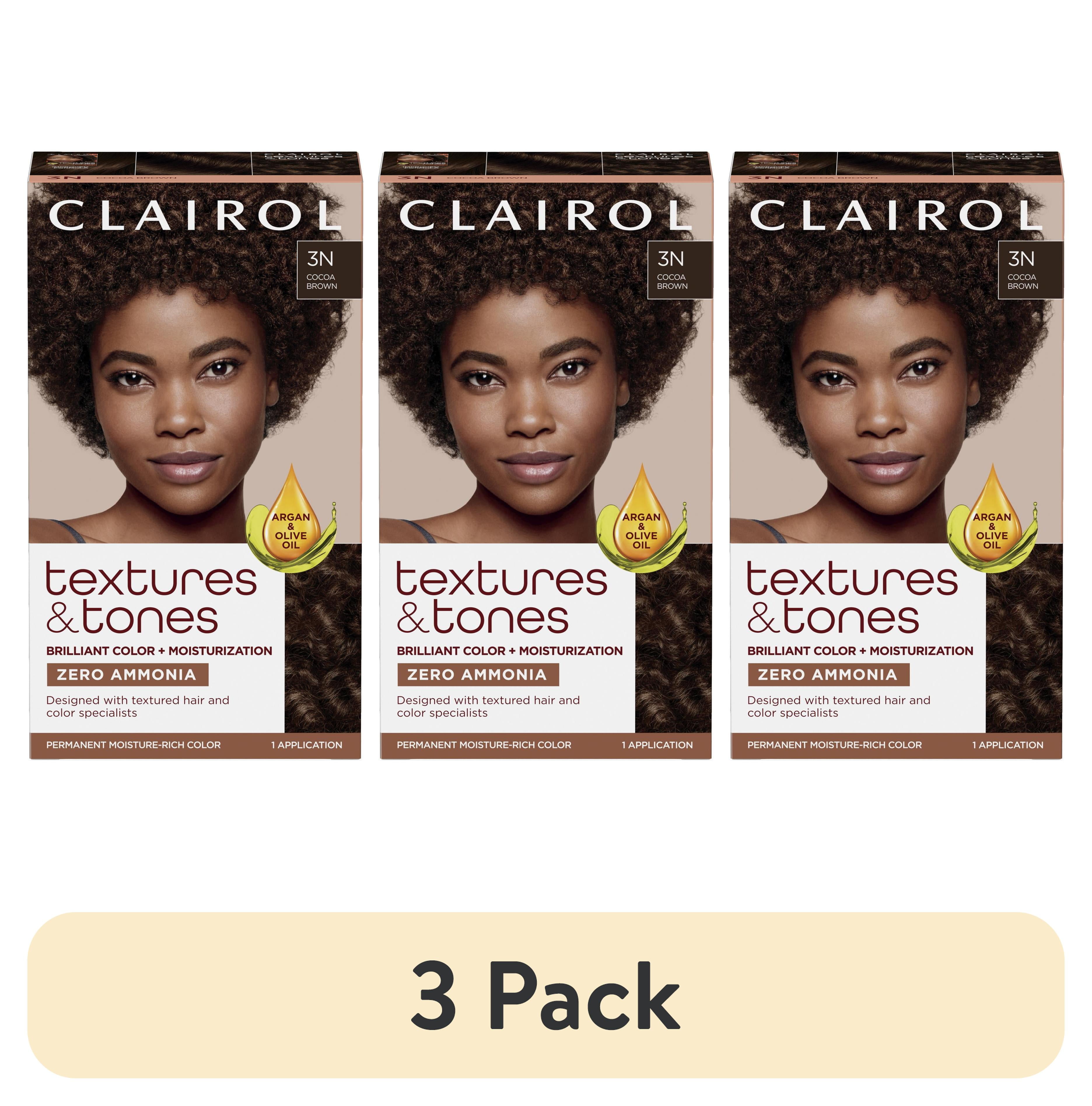 (3 pack) Clairol Textures & Tones Hair Dye AmmoniaFree Permanent Hair