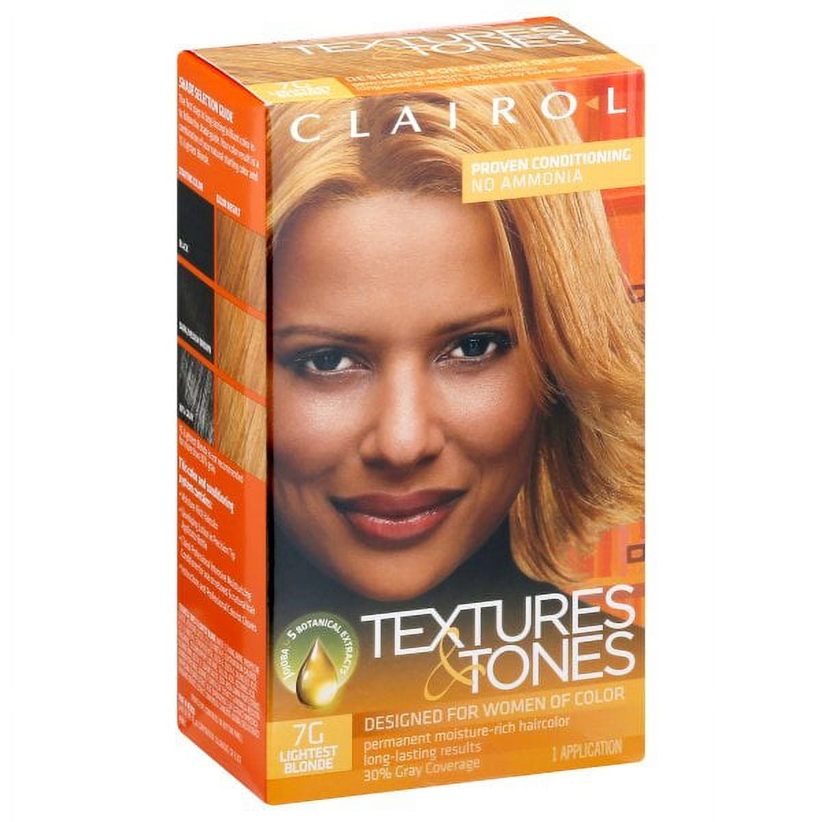Clairol Textures & Tones Hair Dye AmmoniaFree Permanent Hair Color, 7G