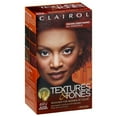 thumbnail image 1 of Clairol Textures & Tones Hair Dye Ammonia-Free Permanent Hair Color Creme, 4RV Blazing Burgundy, 1 Application, 1 of 7