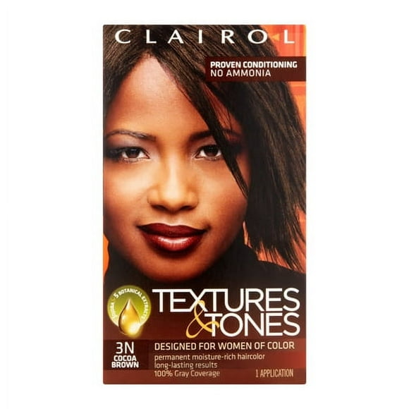 Clairol Textures and Tones 3N Cocoa Brown Permanent Moisture-Rich Haircolor, 1 Ea