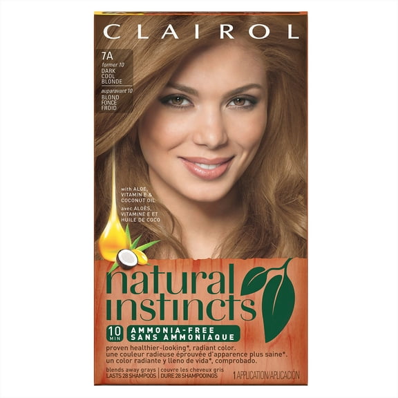 Clairol natural instincts semi-permanent hair color, dark cool blonde, 7a/ 10