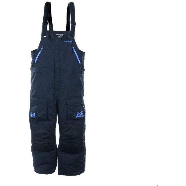 Clam Ice Armor Rise Ice Fishing Float Bib Black/Blue XL 115459