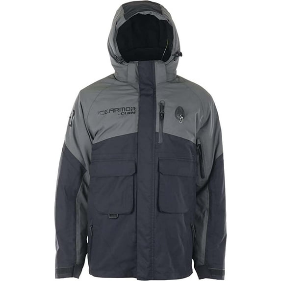 Clam Icearmor Ascent Float, Black/Charcoal Parka, Small