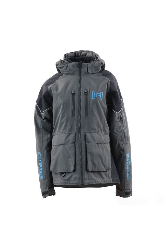 Clam Icearmor Women'S Rise Float, Black/Grey/Teal Parka, Small