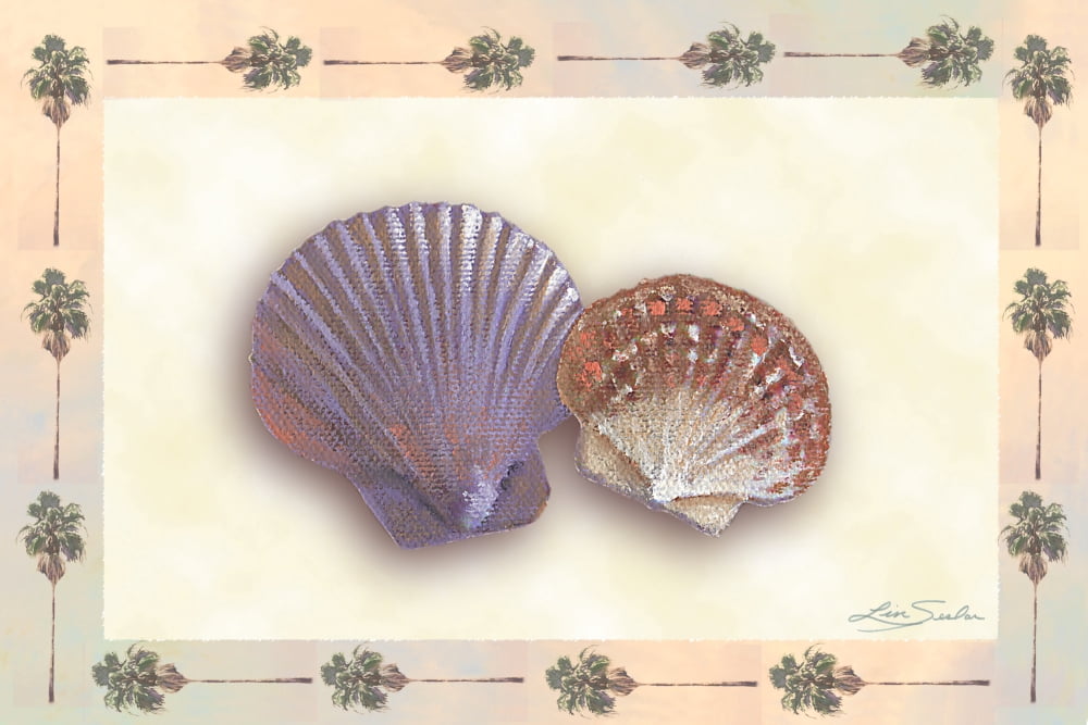 Clam Motif Canvas Art - Lin Seslar (12 x 18)