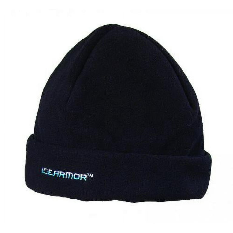 Clam Outdoors Ice Armor Fleece Toque Hat, Unisex, Black, One Size