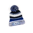 thumbnail image 1 of Clam Outdoors Ice Armor Pom Stocking Hat Winter Outdoor Gear, Blue, Unisex, Adults, 1 of 2
