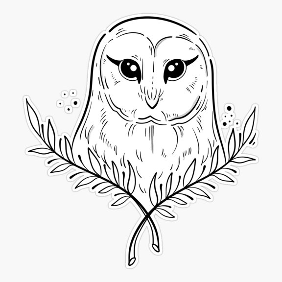 Clam owl Sticker