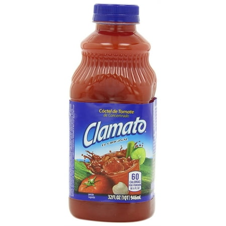 Clamato Juice, 32-Ounce Bottles, Quantity of 6