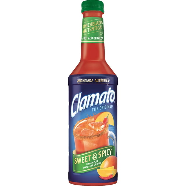 Clamato Sweet & Spicy Tomato Cocktail, 1 L Bottle, 6 Count