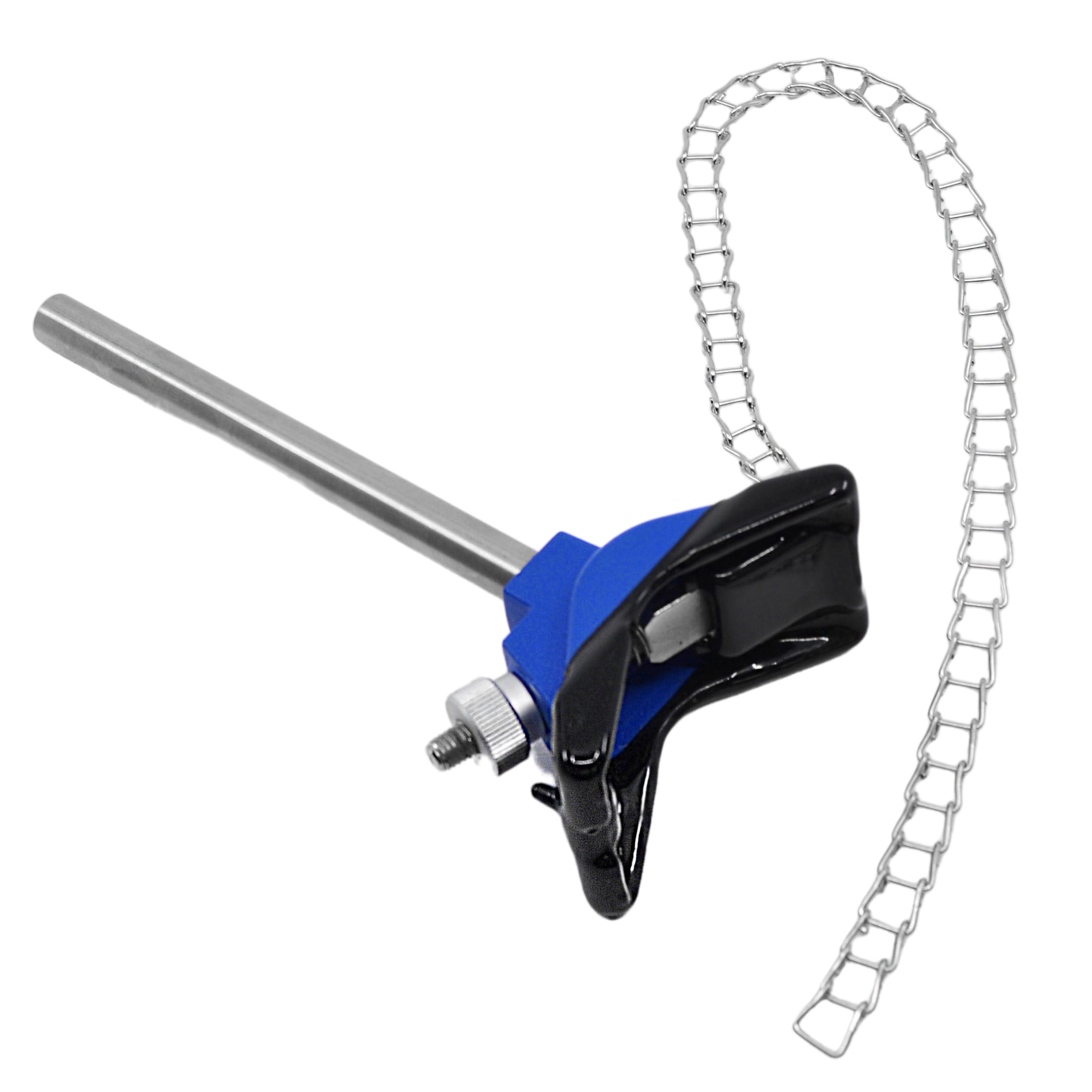 Clamp, 8 Inch with Chain, 19 Inch - With Stainless Steel Rod - Ideal For Beakers, Bottles and Flasks - Eisco Labs